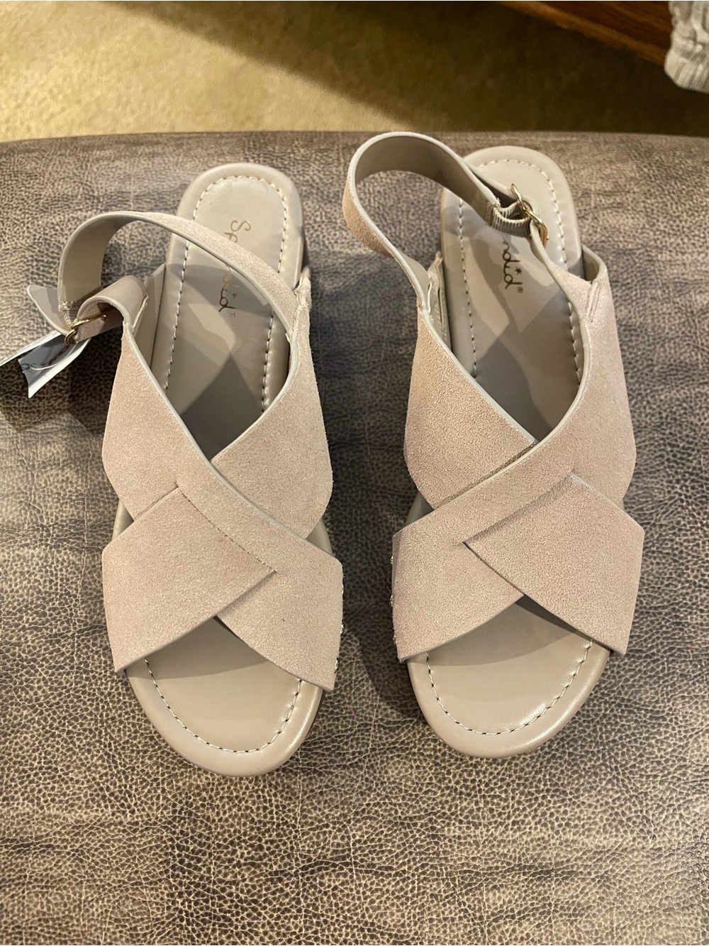 Splendid Blush Crisscross Slingback Sandals